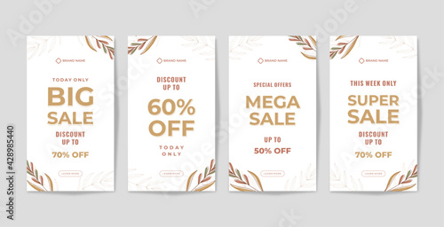 Beautiful and elegant instagram stories promotion template