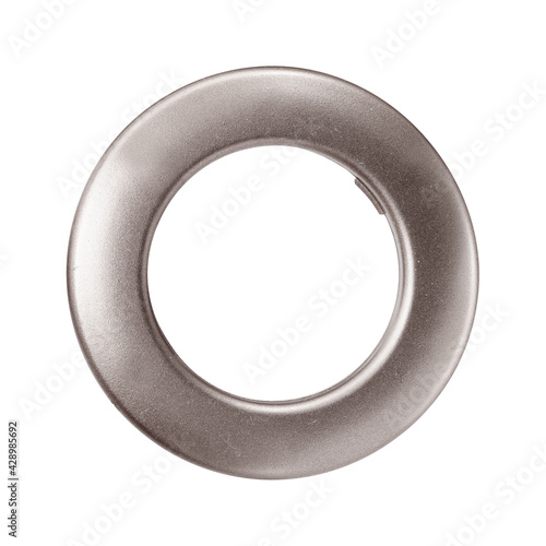 Golden grommet isolated on a white background. Design element with clipping path photo