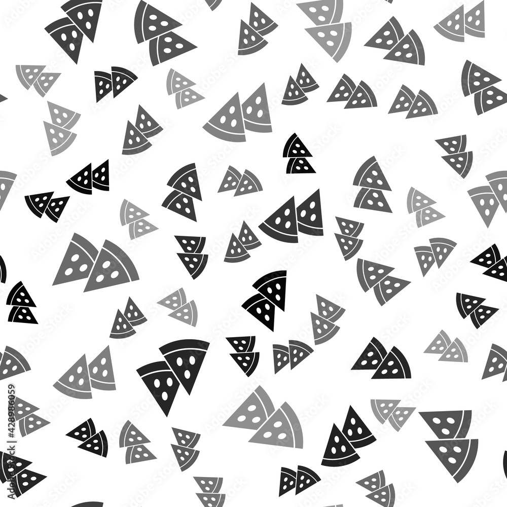 Black Watermelon icon isolated seamless pattern on white background. Vector Black Watermelon icon isolated seamless pattern on white background. Vector