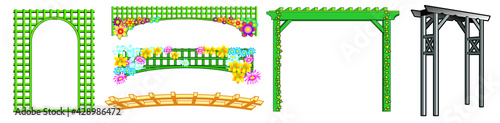 pergola, arche, clôture jardin