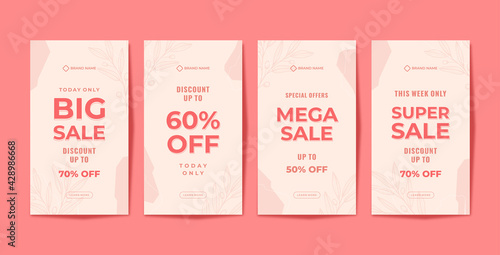 Beautiful instagram stories promotion template