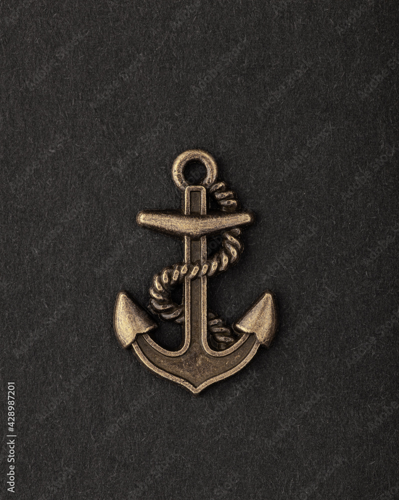 Decorative ancor on the empty black background