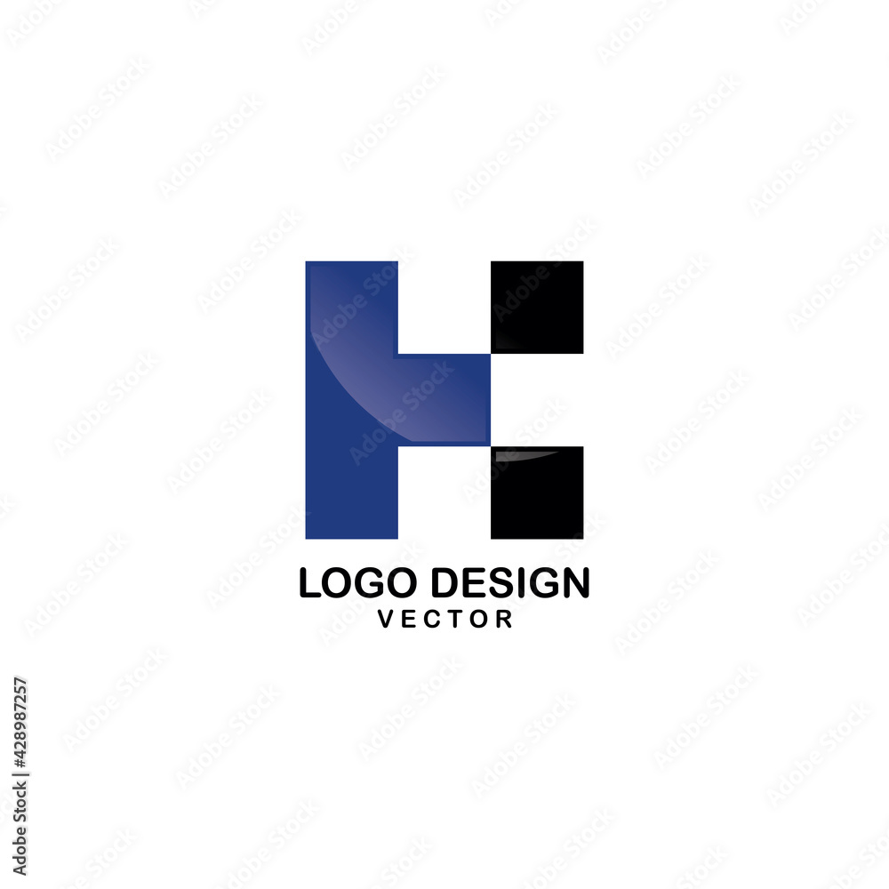 Modern Abstract H Symbol Logo Design Modern Abstract H Symbol Logo Design