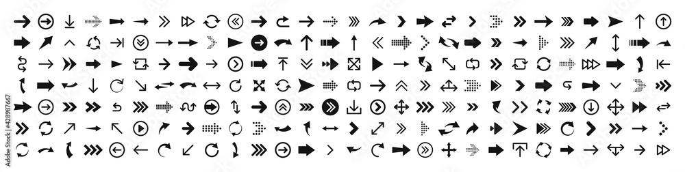 Arrows set of 200 black icons. Arrow icon. Arrow vector collection. Arrow. Cursor. Modern simple arrows. Vector illustration. Arrows set of 200 black icons. Arrow icon. Arrow vector collection. Arrow. Cursor. Modern simple arrows. Vector illustration.