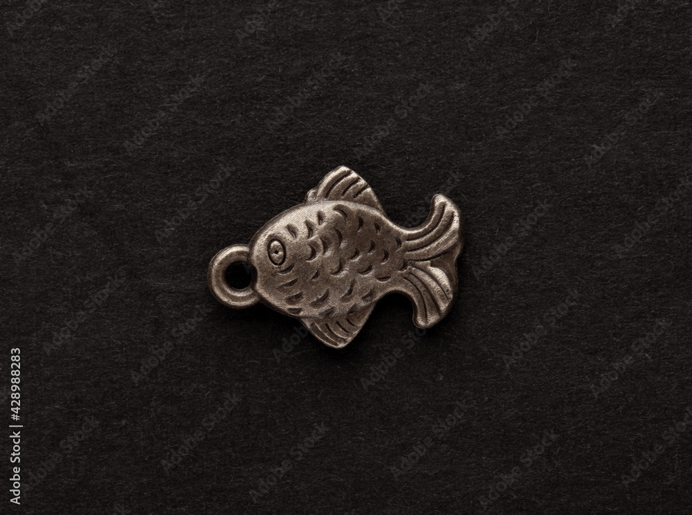 Decorative sea figure on the empty black background Decorative sea figure on the empty black background