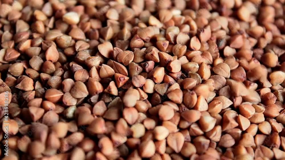 Raw buckwheat close up Raw buckwheat close up
