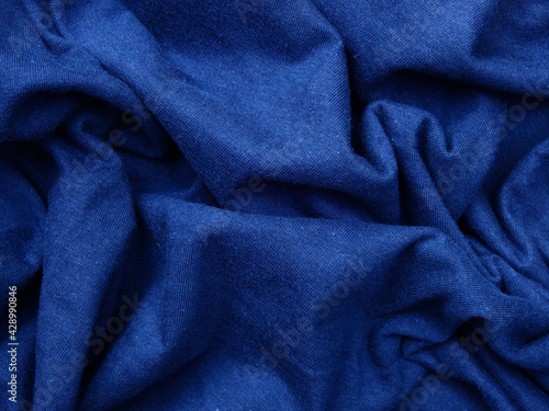 blue fabric cloth texture, cotton background