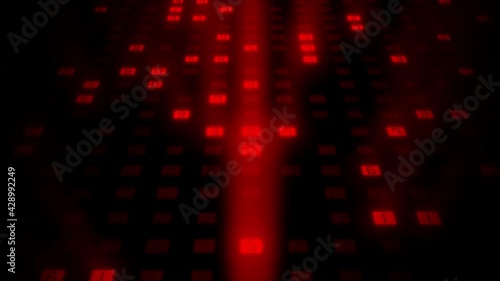 Wallpaper Mural Big data digital code running through black Torontodigital.ca