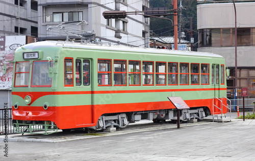 東武日光駅前の昔の路面電車