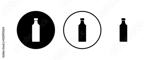 Bottle icons set. Bottle icon in trendy flat design
