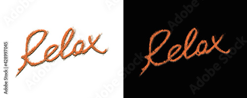 Scritta artistica " Relax " vettoriale