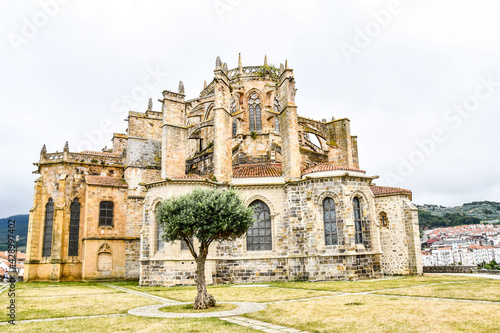 City view of old Castro Urdiales Basque country spain europe photo