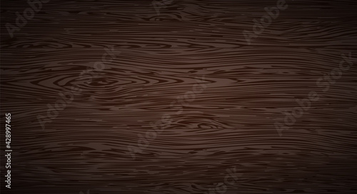 Vector realistic dark wood background