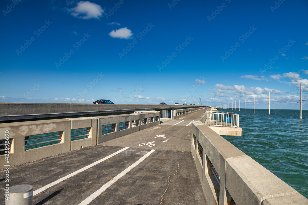 Bridge along Overseas heritage haighway pulloff, Florida Keys
