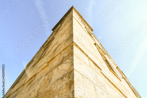 wall of an old building, photo as a background , in a coruna north spain, galicia, spain, europe , tower of hercules lighthouse