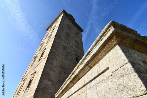 old building, photo as a background , in a coruna north spain, galicia, spain, europe