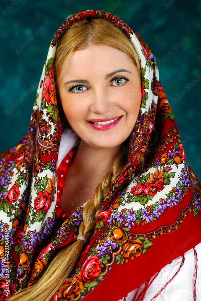 Portrait of a young Russian blonde woman Portrait of a young Russian blonde woman