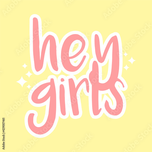 hey girls text design