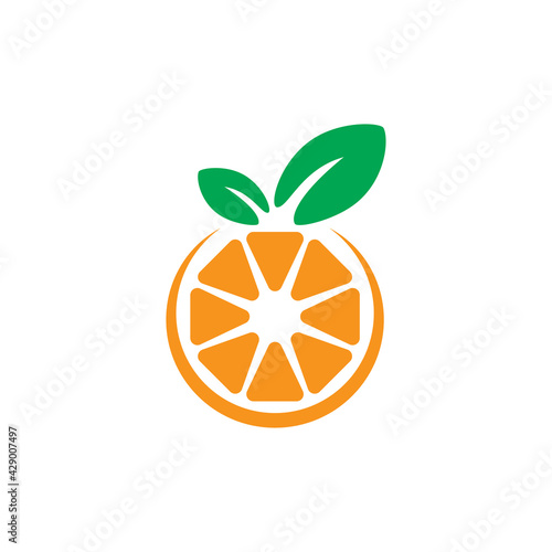 Orange logo icon vector template.