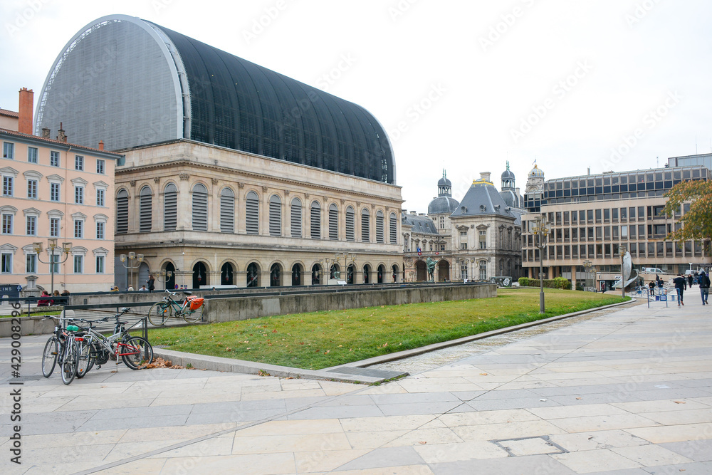 Lyon, France - October 25, 2020: Lyon National Opera