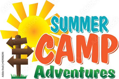 Summer Camp Adventures Logo Blank signs