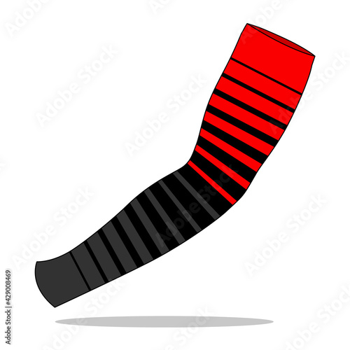 Stripe Arm Sleeves Red-Gray-Black Design Vector