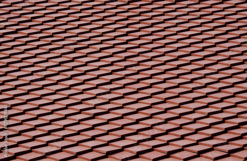 traditional brown tile roof pattern