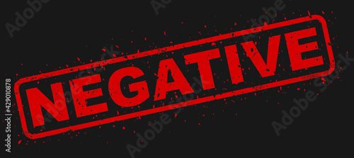 vector negative square stamp. negative grunge sign
