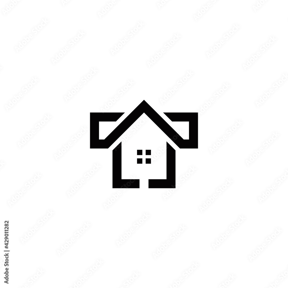 t initial home logo design vector template t initial home logo design vector template