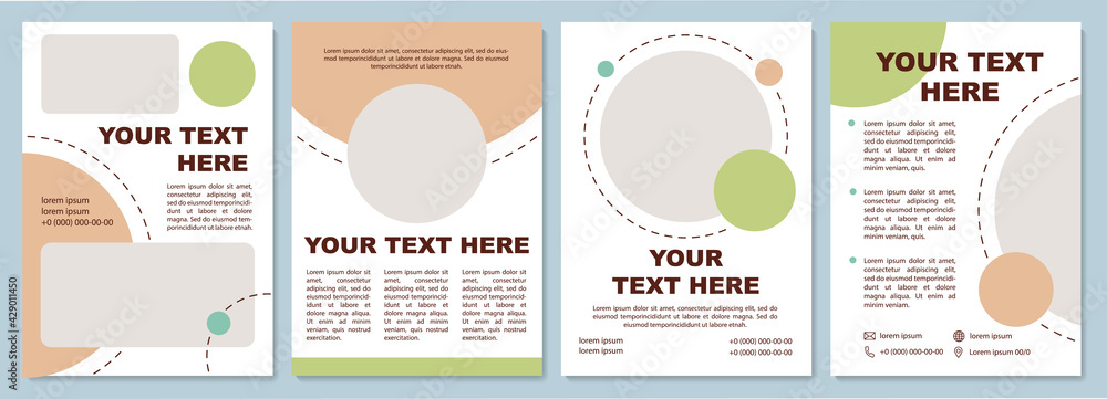 Stylish business brochure template. Flyer, booklet, leaflet print, cover design with copy space. Product first presentation. Vector layouts for magazines, annual reports, advertising posters
