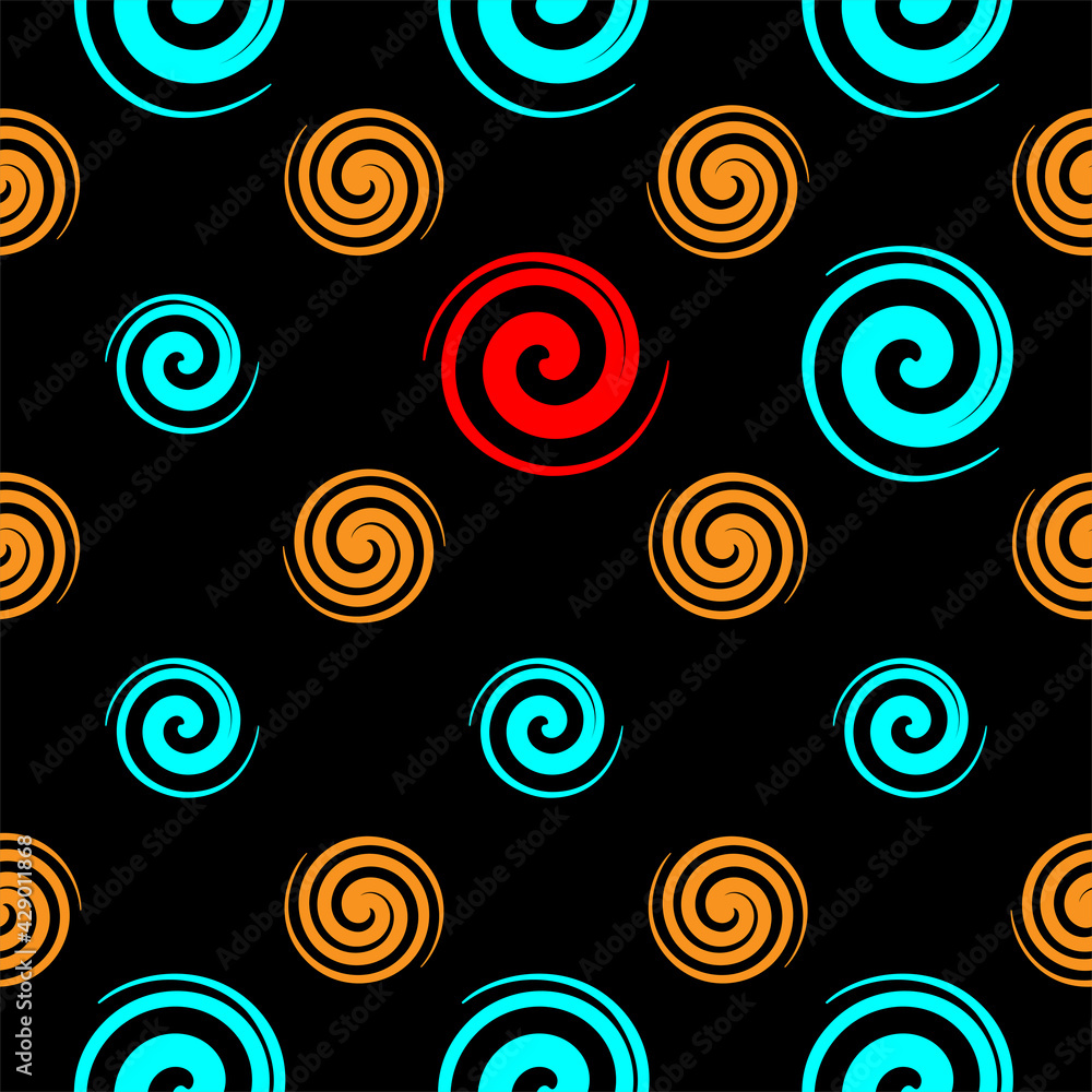 Spiral Design Seamless Pattern, Spiral