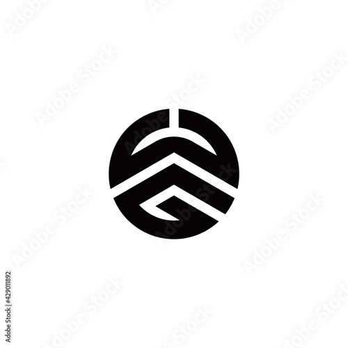 w g wg gw initial logo design vector template photo