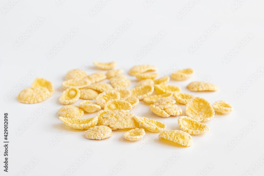 food corn flakes isolated on white background food corn flakes isolated on white background