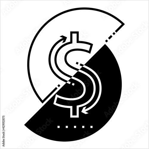 Money Back Dollar Icon Design