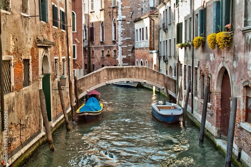 canal in Venice typical  © matteomicale