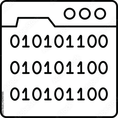 Web Assembly Concept, Browser Compiler Vector Color Icon Design, Software and web development symbol on white background, Computer Programming and Coding stock illustration, Binary Manager Sign