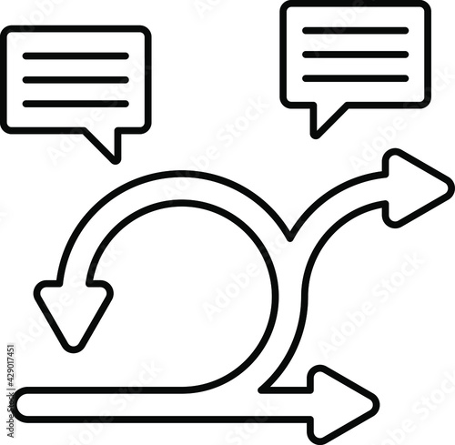 Sprint Comments Feedback Concept, Agile Methodologies  Vector Color Icon Design, Software and web development symbol on white background, Computer Programming and Coding stock illustration