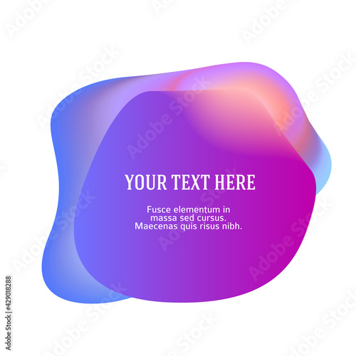 Abstract liquid shape. Fluid blur shapes designbeffect soft transition. Isolated gradient waves with geometric lines, dots. Vector illustration eps10 texture for banners, logo, flyer, presentation