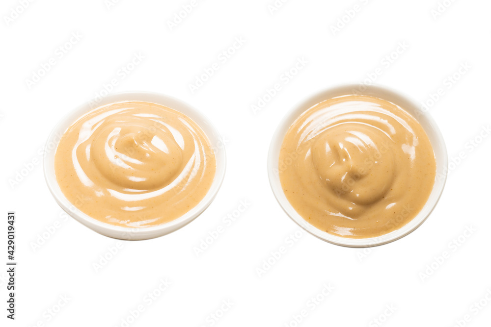 Mushroom sauce in a bowl isolated on white background. Mushroom sauce in a bowl isolated on white background.