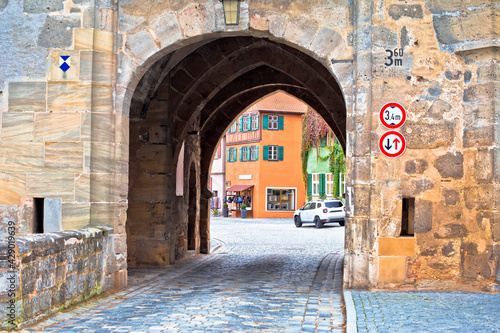 Historic town of Dinkelsbuhl tower gate view © xbrchx