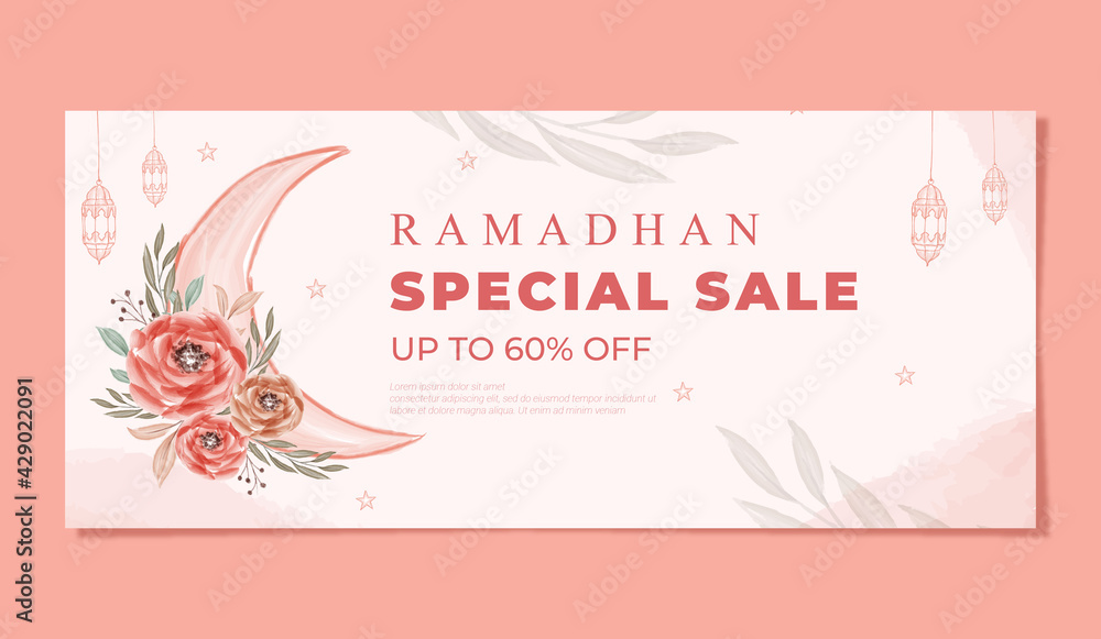 Ramadhan kareem promotional Horizontal banner