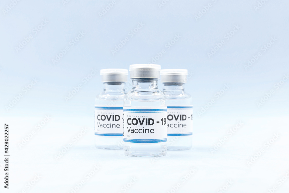 Vaccines for treating COVID-19 with copy space, corona virus, preventive use, immunization and treatment, medical concept, isolated on white background. Vaccines for treating COVID-19 with copy space, corona virus, preventive use, immunization and treatment, medical concept, isolated on white background.