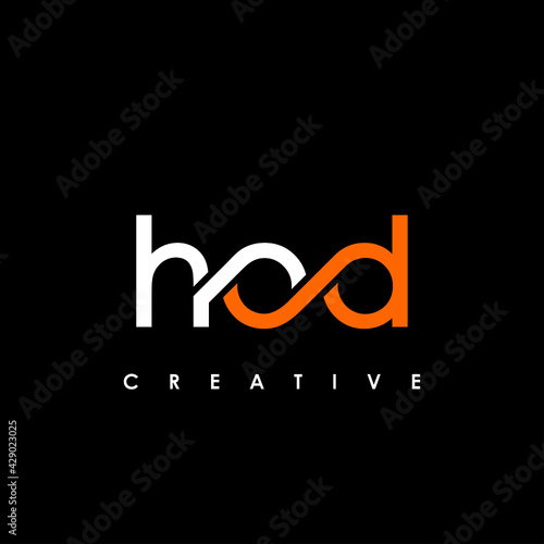 HOD Letter Initial Logo Design Template Vector Illustration