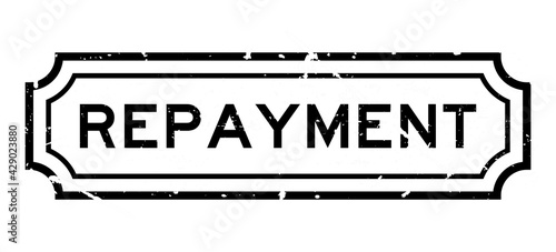 Grunge black repayment word rubber seal stamp on white background