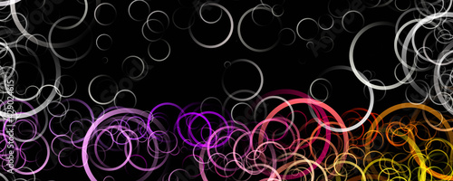 Fantastic circle panorama background design illustration