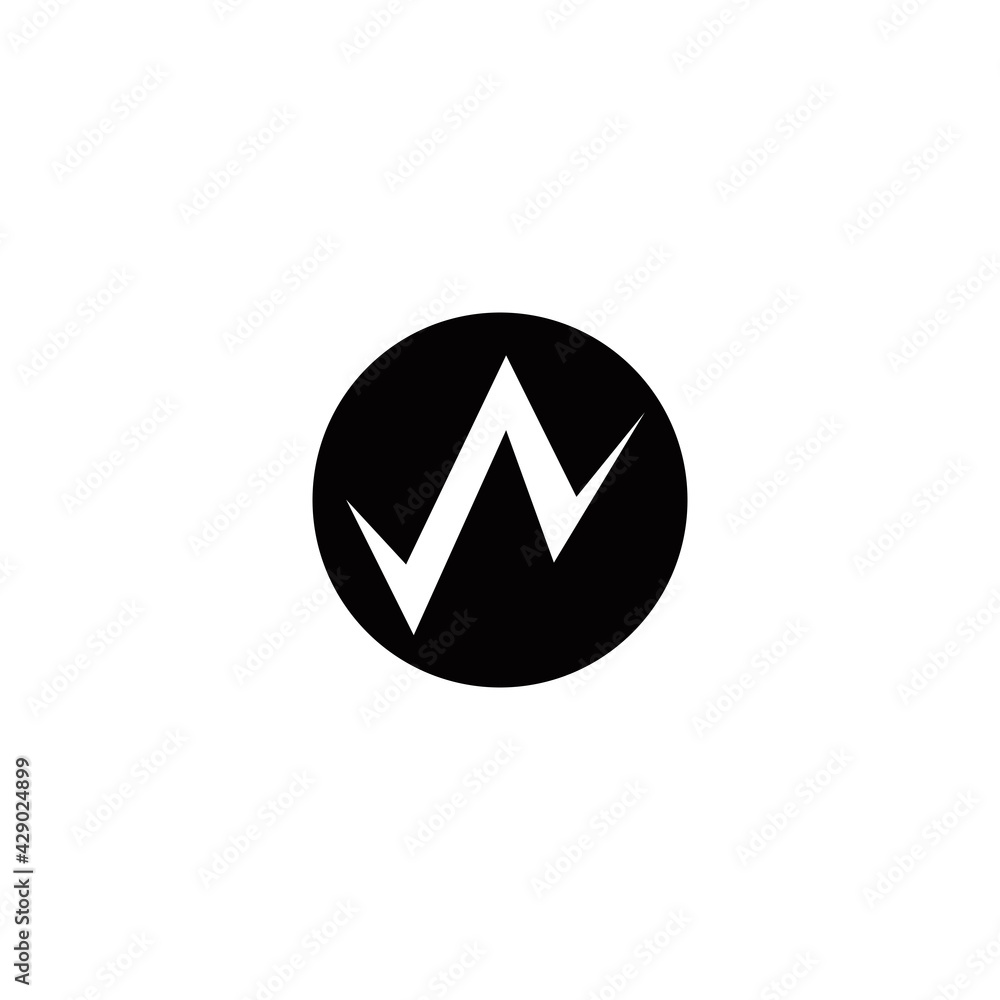 w initial mountain logo design vector symbol graphic idea creative w initial mountain logo design vector symbol graphic idea creative
