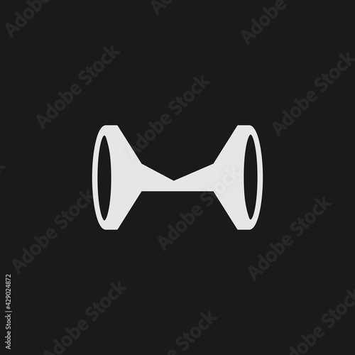 Hover board flat icon. Simple style scooter sport poster design background symbol. Logo design element. T-shirt printing. Vector for sticker.