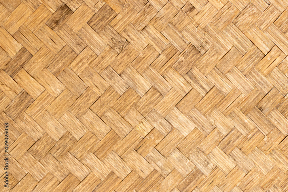 Closed up of wood weave craft textured background Closed up of wood weave craft textured background