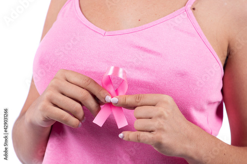 Wallpaper Mural Beautiful woman with pink shirt Torontodigital.ca