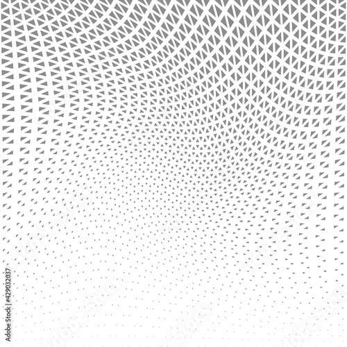 Abstract geometric gold graphic design print halftone triangle pattern. Design element for background, posters, cards, wallpapers, backdrops, panels - Vector illustration